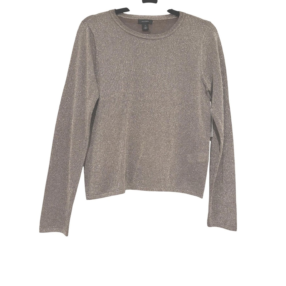 Halogen sz XS brown/copper‎ gold specks long sleeve sweater M